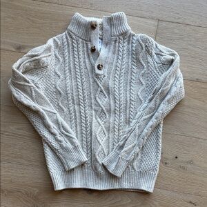 Boy’s Cream Cable Knit Sweater